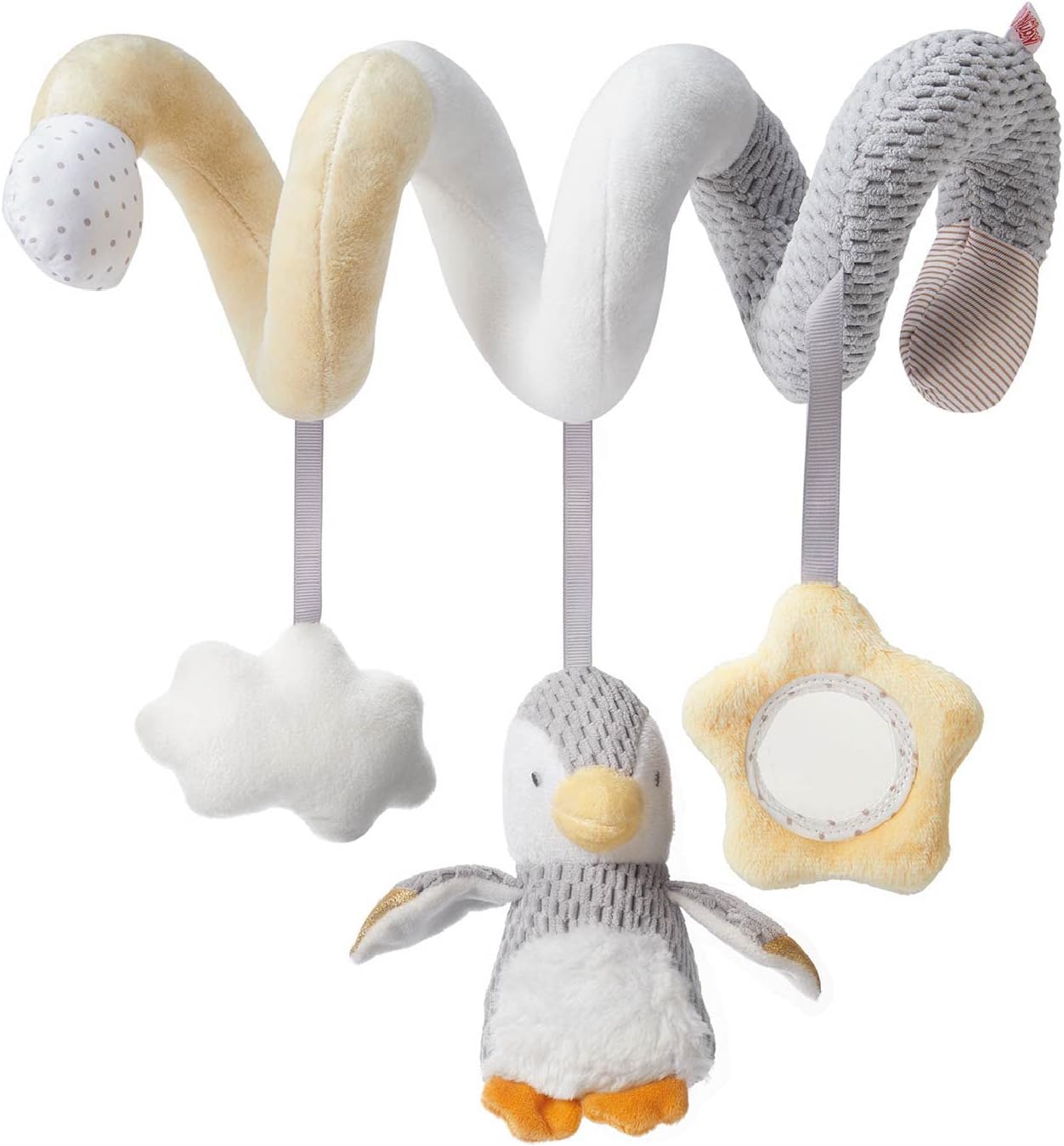 Nuby Penguin Activity Spiral Toy - Sensory Play for Pram, Car Seat & Highchair (0+ Months) 1