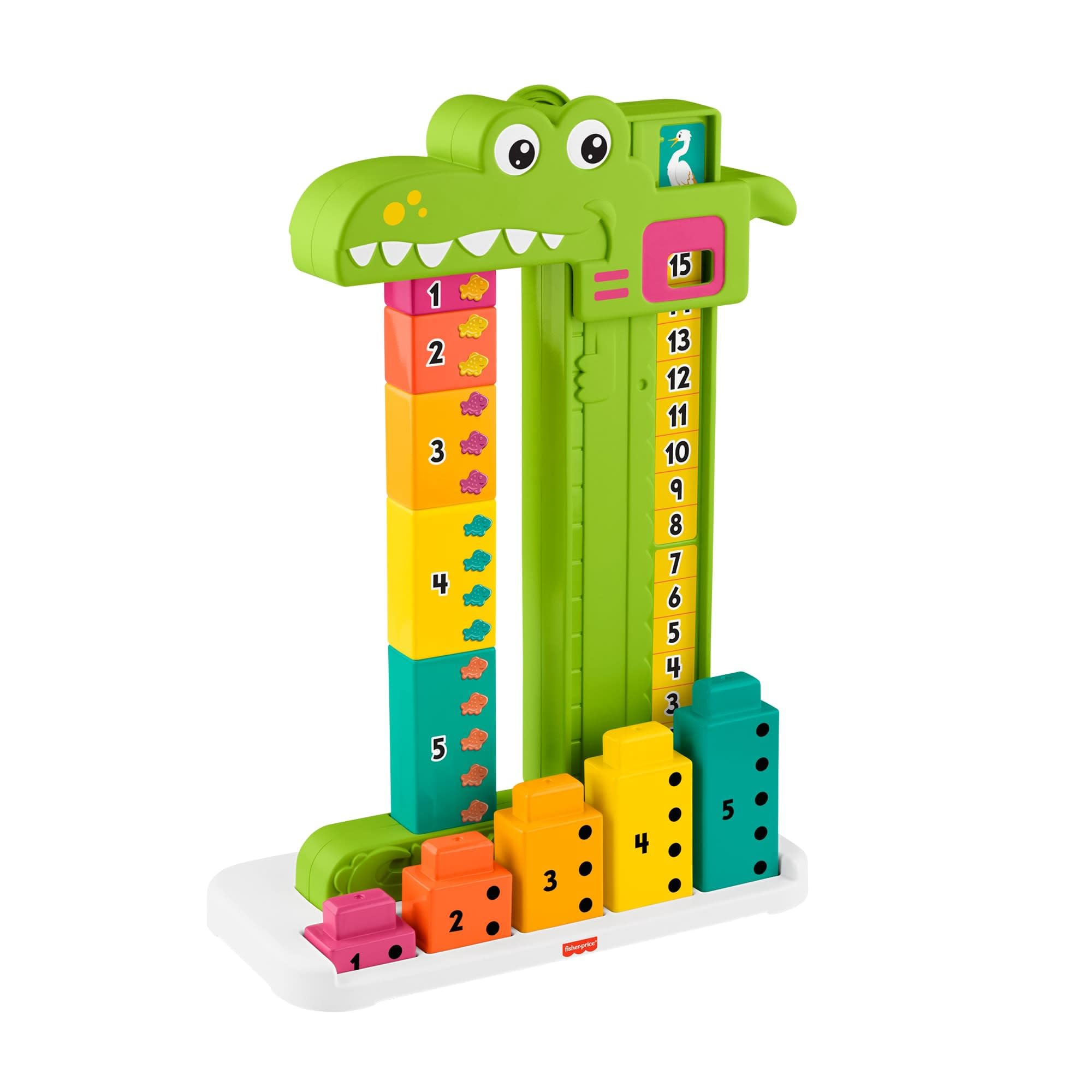 Fisher-Price Adding Alligator Counting Activity Toy - Educational Stacking Blocks for Preschoolers 1