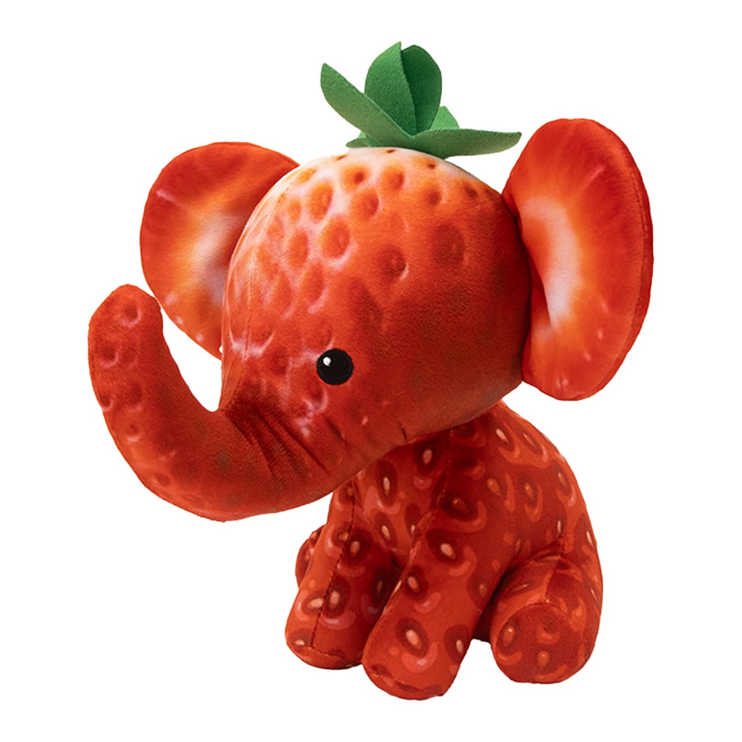 FOODIBLES Strawberry Elephant Plush Toy - Scented Fruity Stuffed Animal, 20cm 1