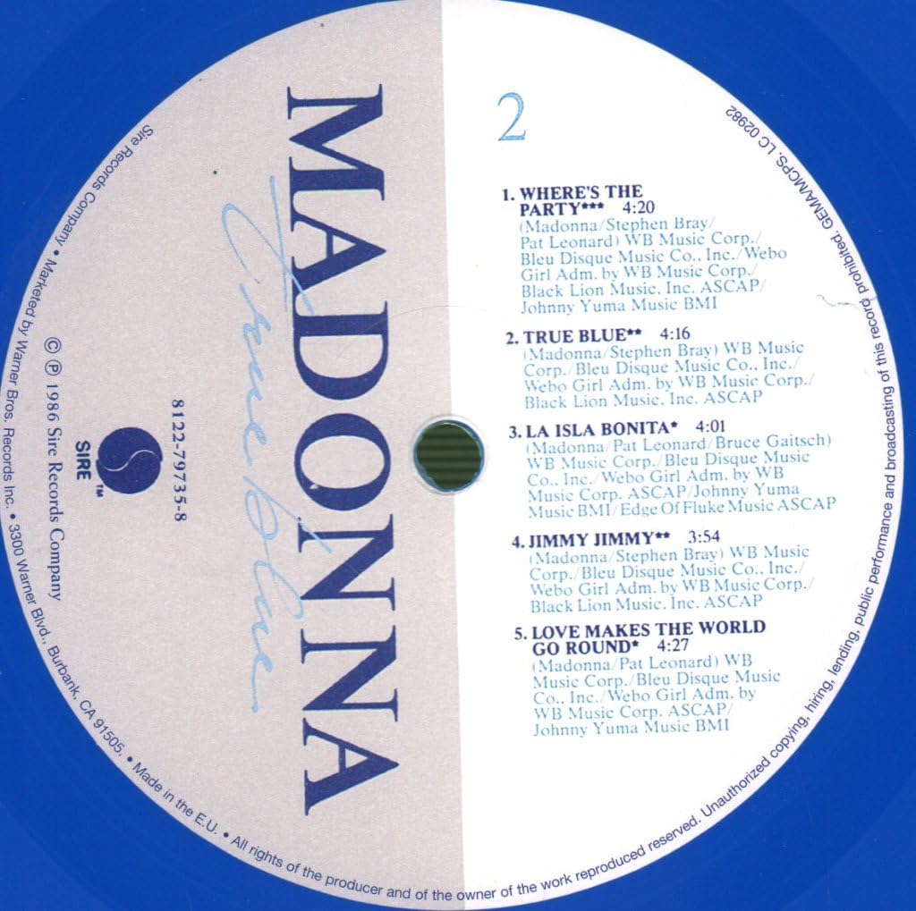 Madonna - True Blue [LP Vinyl] 4