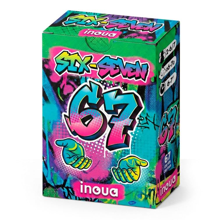 inoua Six-Seven Card Game - Fast Reflex, 2-7 Players, Ages 6-70, 6-7 Min Rounds 6