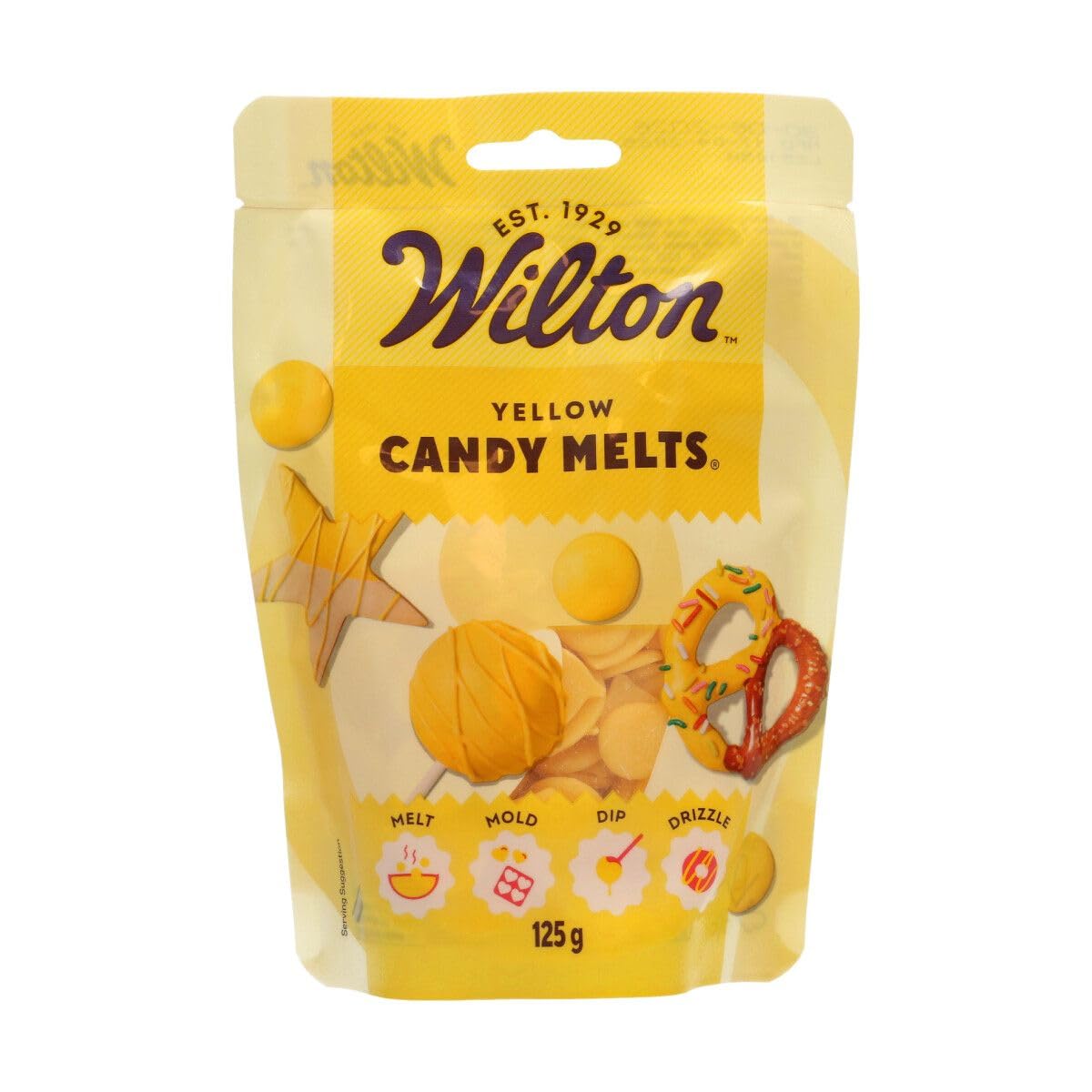 Wilton Candy Melts Yellow - Easy-Melt Sweet Creamy Flavour for Dipping & Molding | 125g 1