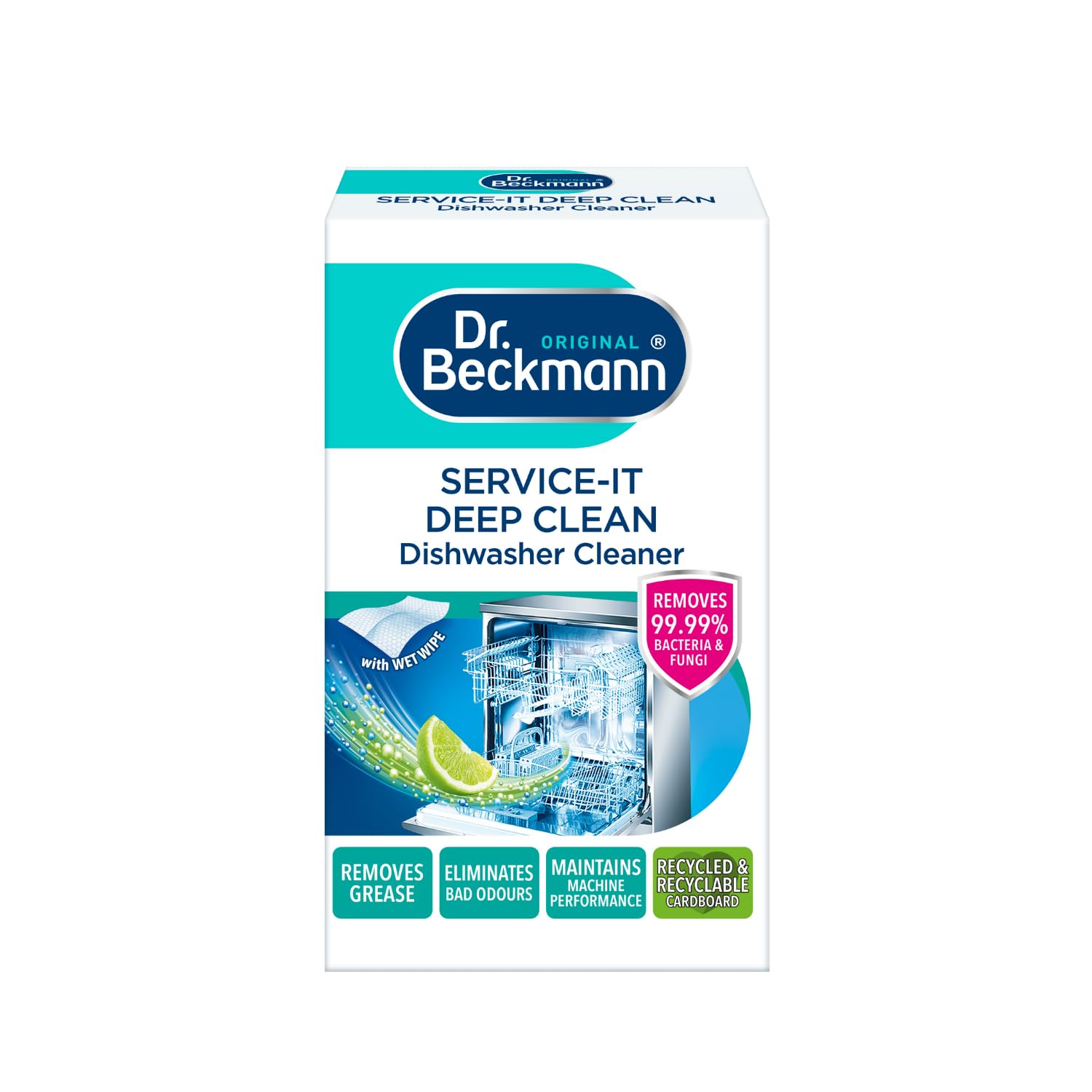 Dr. Beckmann Service-it Deep Clean Dishwasher Cleaner Powder | Hygienic Clean | Lemon Scent 1