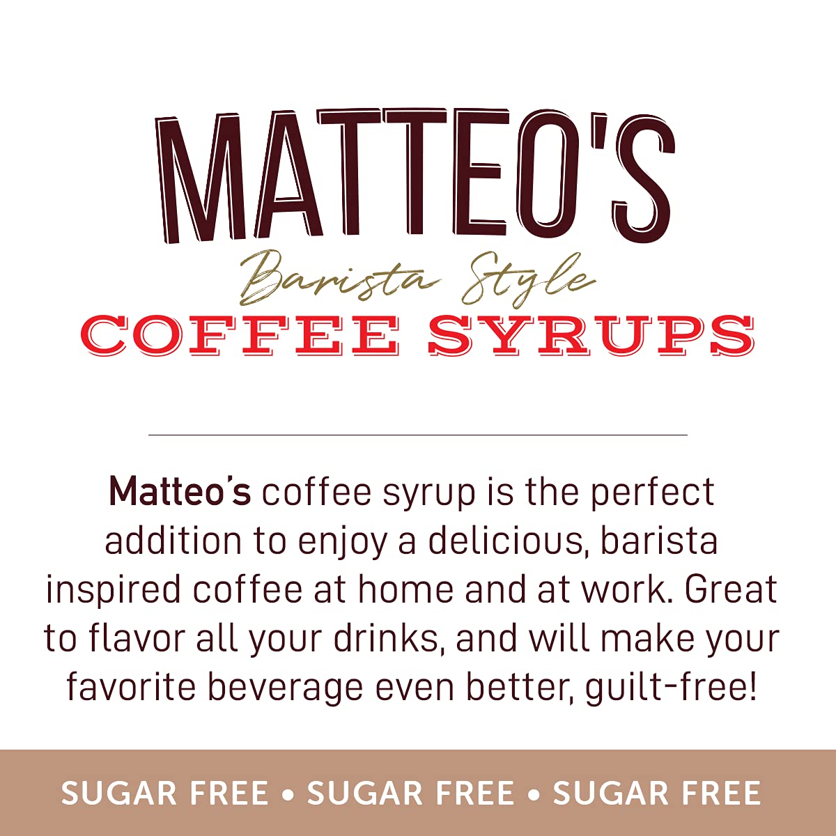 Matteo's Sugar Free Coffee Flavoring Syrup - Hazelnut Chai Syrup for Coffee 3