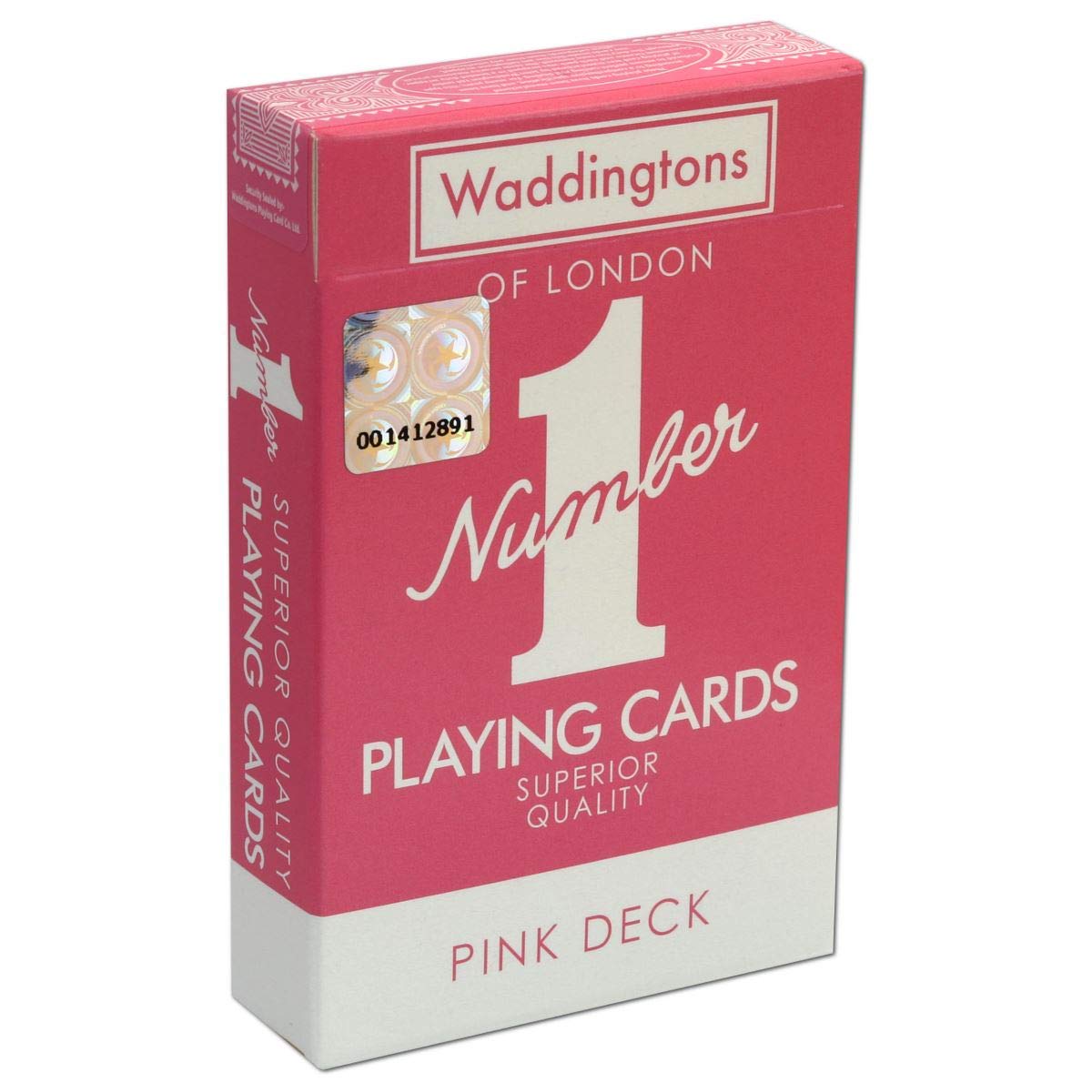 Waddingtons Number 1 Playing Cards Linen Finish Pink Edition 1