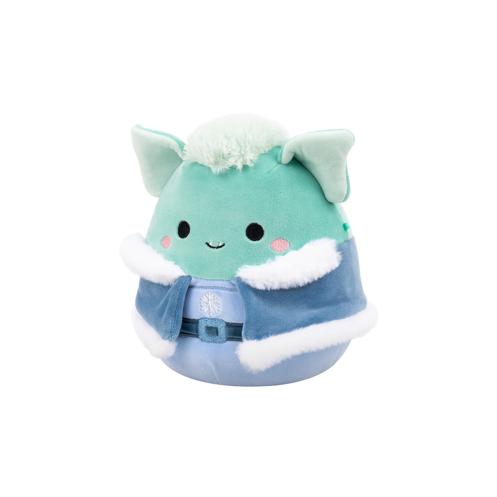 Squishmallows 7.5-Inch Troye the Teal Troll in Winter Outfit Plush - Ages 3+ 5