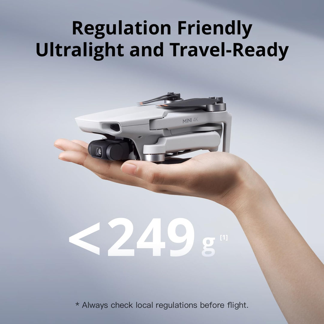 DJI Mini 4K Drone with 4K Camera, 3-Axis Gimbal, Under 249g, 10km HD Transmission - 4K