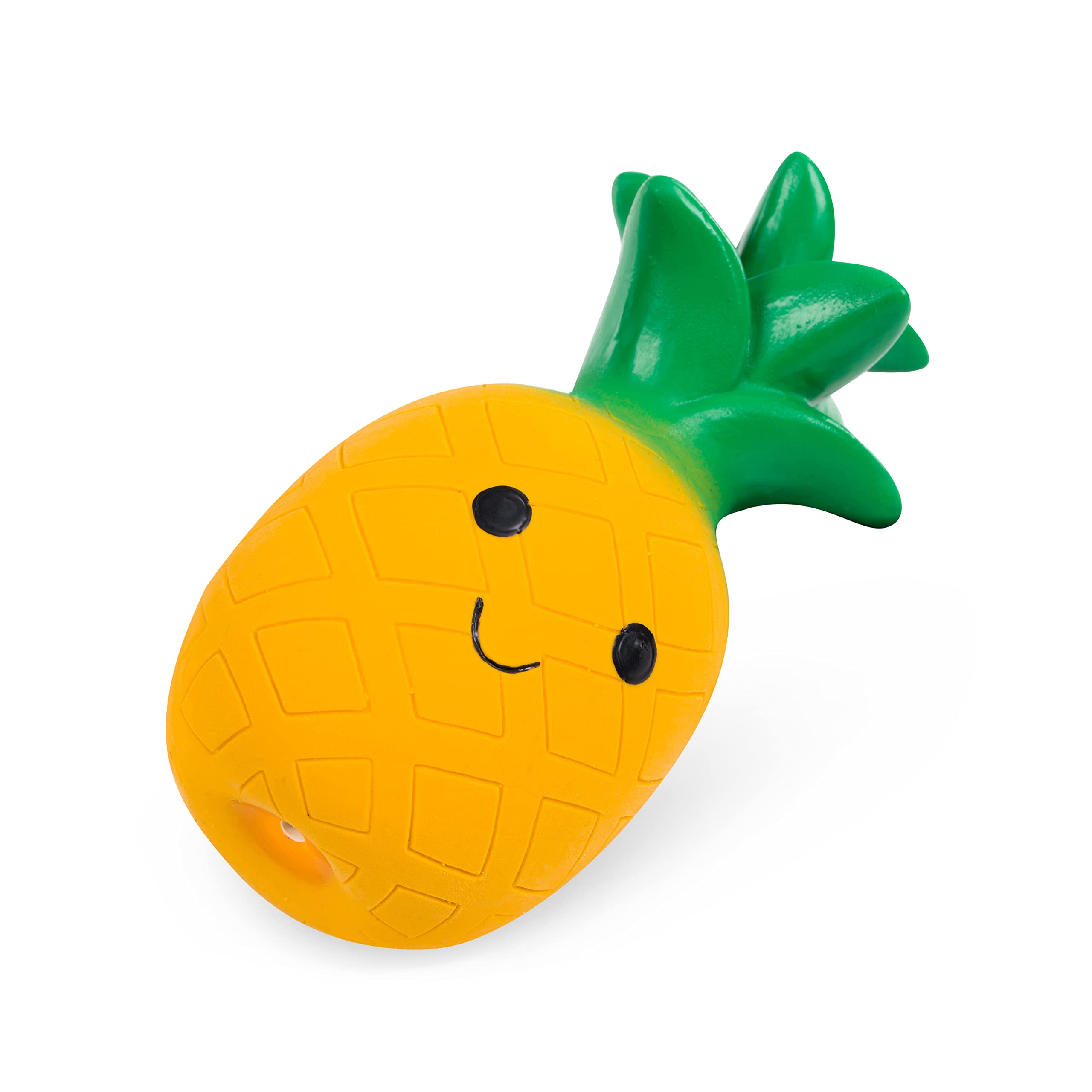 Petface Large Latex Pineapple Chew Dog Toy - Squeaker Feature | Natural Rubber 2