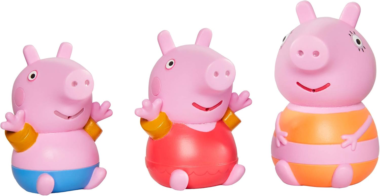 TOMY Toomies Peppa Pig Bath Squirters - Mummy Pig, Peppa & George Water Toys for Toddlers 1