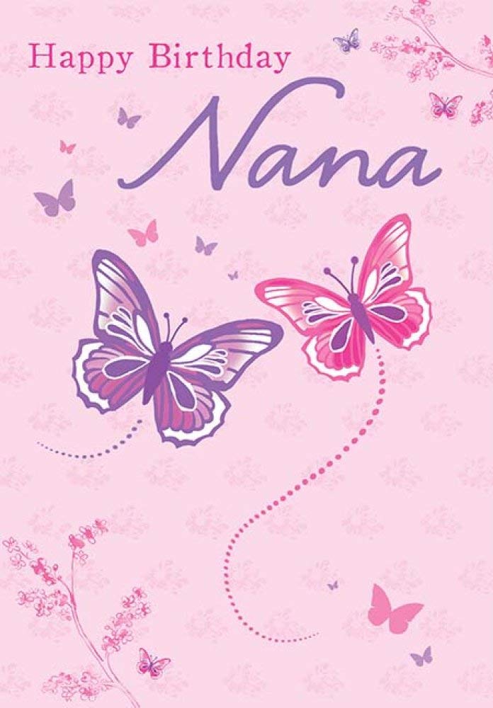 Piccadilly Greetings Traditional Birthday Card for Nana | Pink | 7 x 5 Inches 1