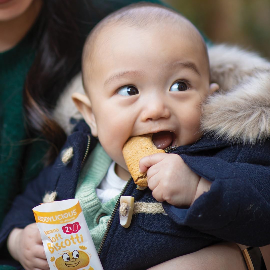 Kiddylicious Apple Biscotti - Soft Whole Wheat Finger Food for Babies 7+ Months | 6 Count Pack 3