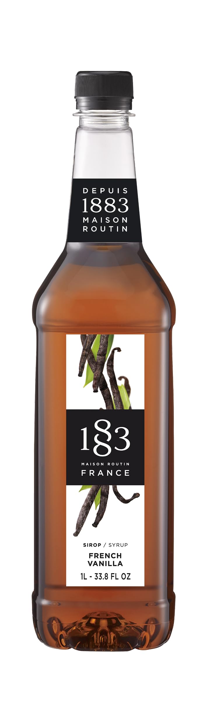1883 MAISON ROUTIN French Vanilla Syrup - 1L Bottle | Natural Ingredients | Vegan, Kosher, Halal 1