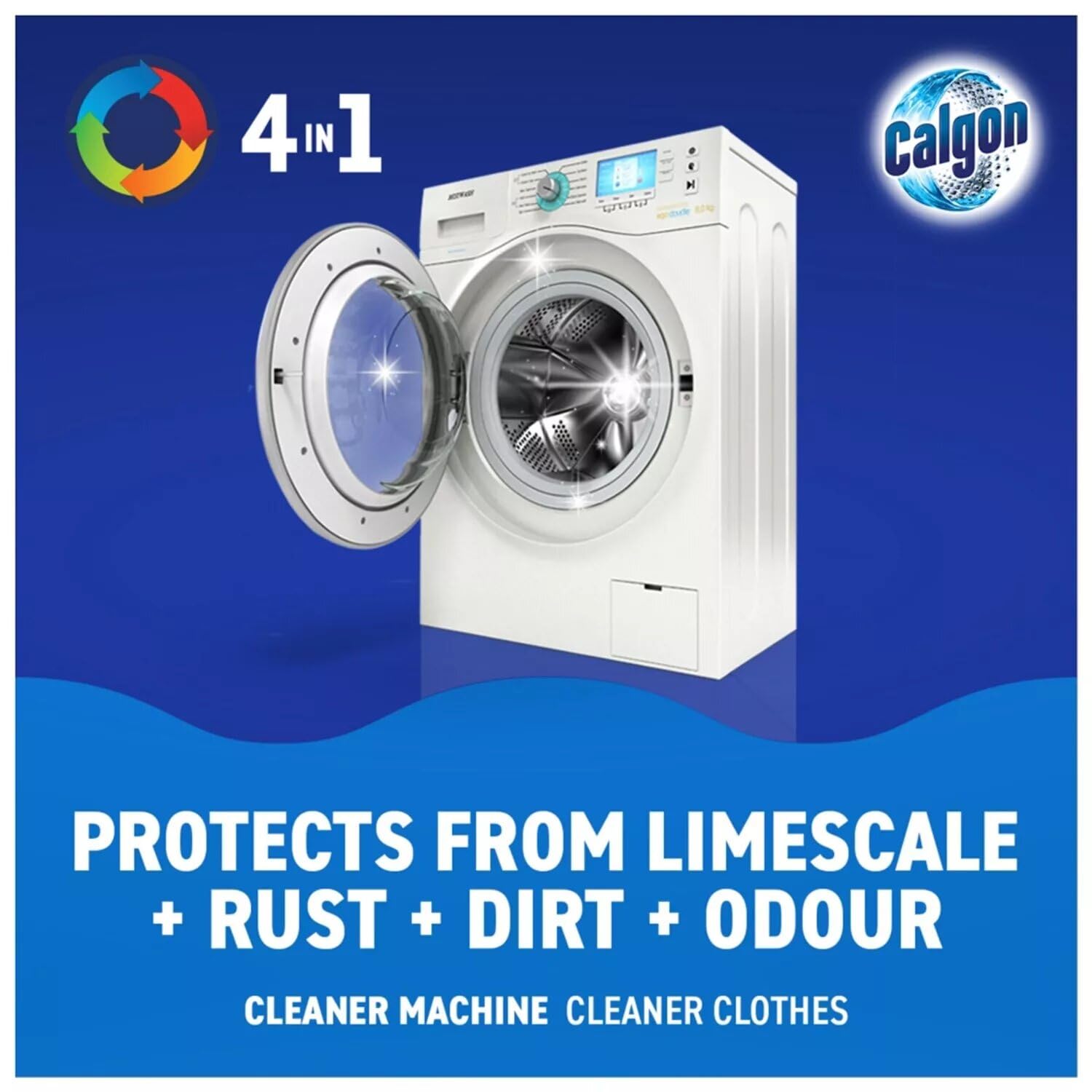 Calgon 4-in-1 Washing Machine Cleaner and Water Softener Tablets - 30 Tabs, Lemon Scent 2