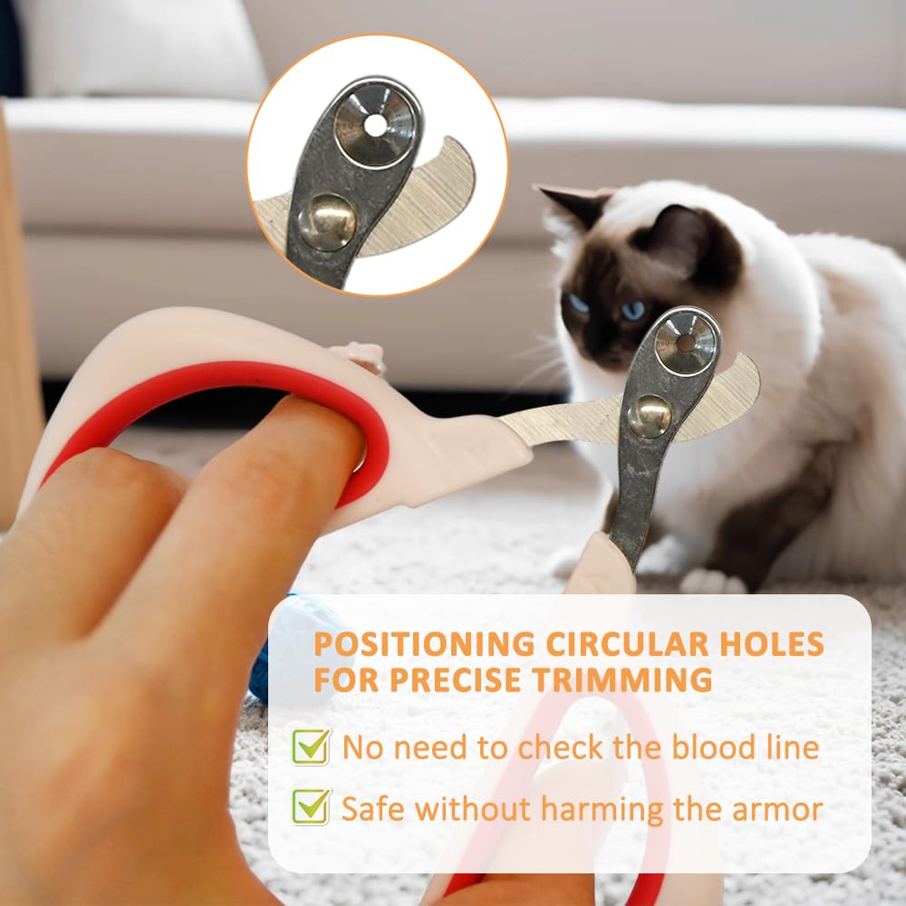 RAM ONLINE Professional Cat Nail Clippers - Stainless Steel Blades | Safety Guard | Ergonomic Grip 9
