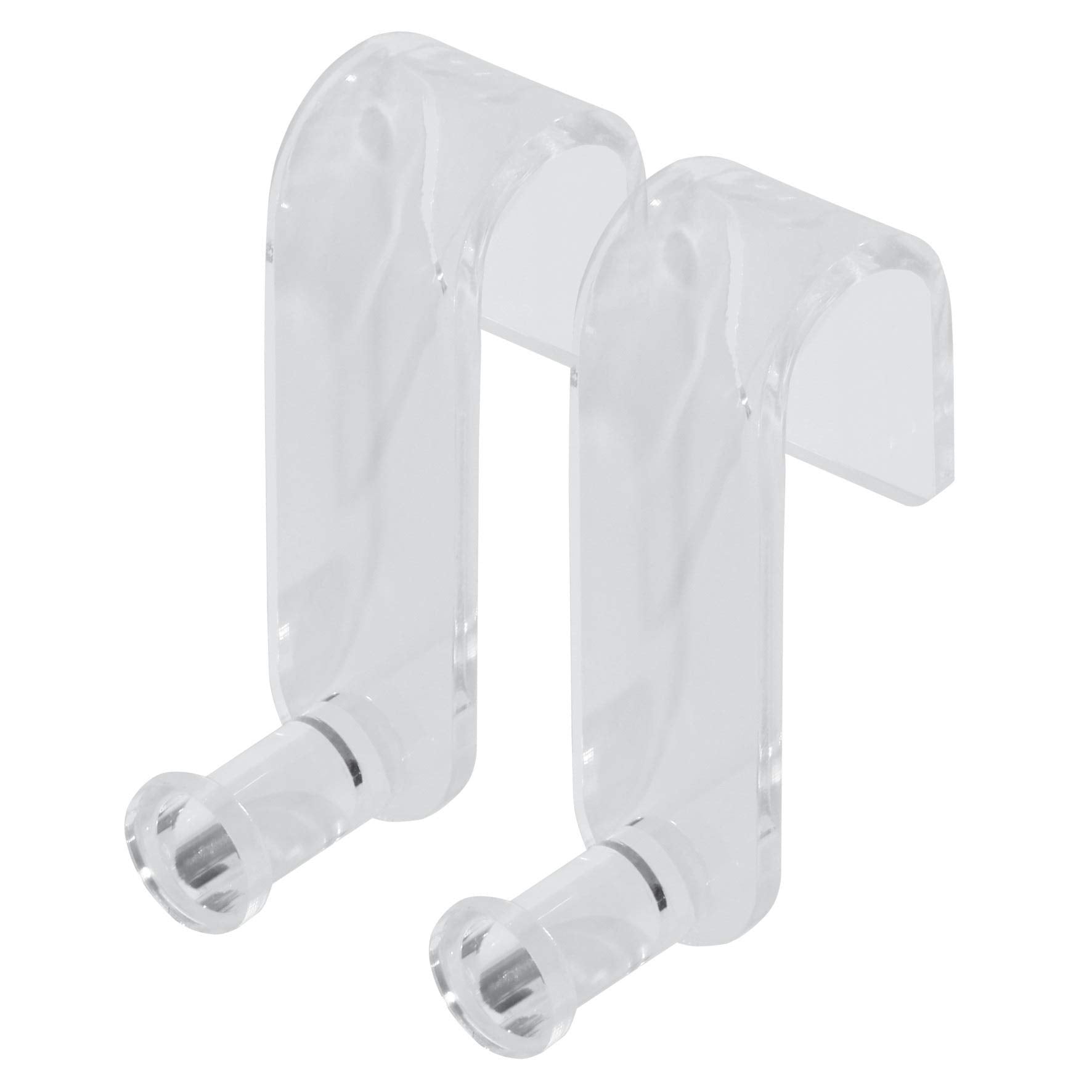 Sigel MU162 Flipchart Hooks - Transparent Acrylic, 2 Pack | 1.8 cm Span | Universal Punching Compatible 1