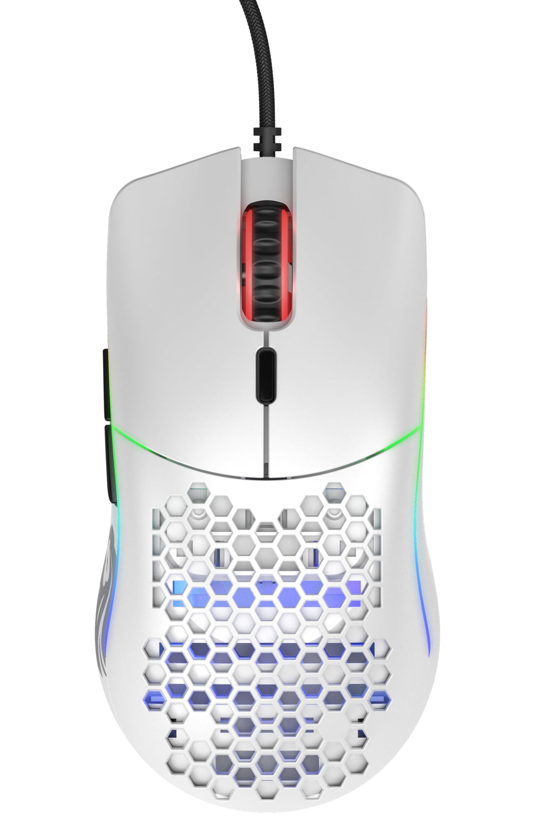 GLORIOUS Model O Wired Gaming Mouse - 67g Superlight Honeycomb Design, RGB, Pixart 3360 Sensor, Omron Switches, Ambidextrous - Matte White