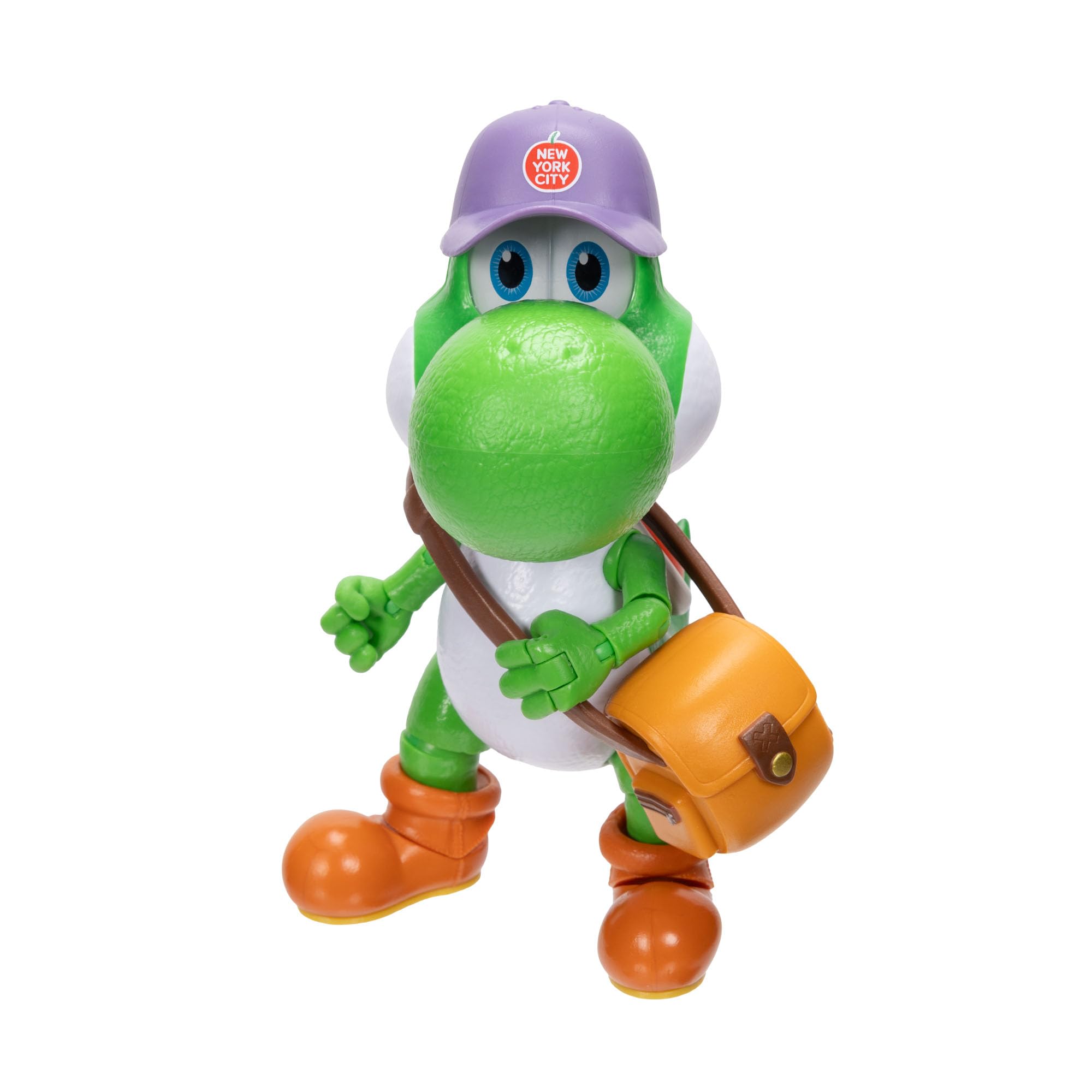 Jakks Pacific Super Mario Galaxy Movie Yoshi 5' Action Figure with Cap, Sunglasses & Satchel 1