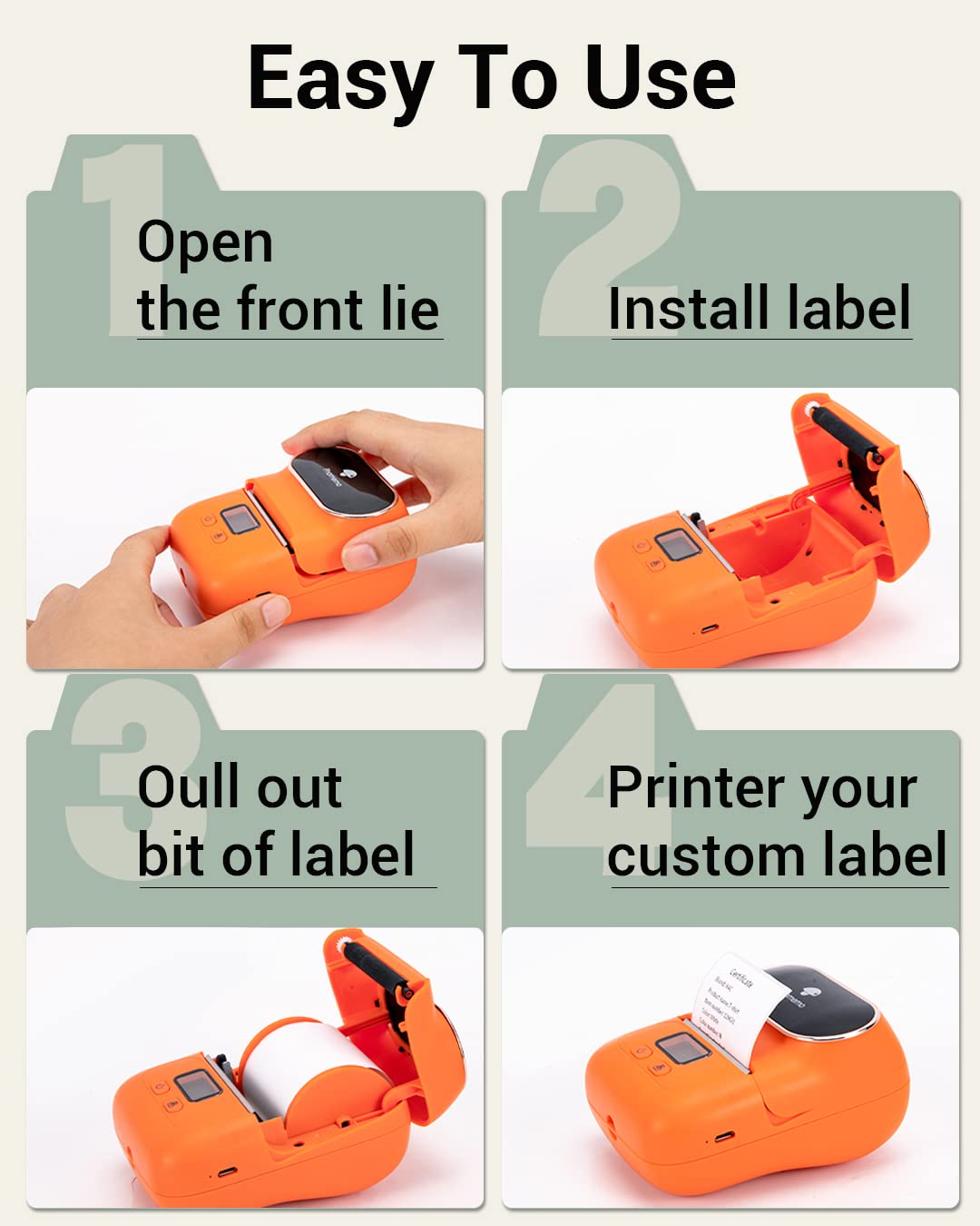 Phomemo Thermal Printer Labels - 3 Rolls, 40x30mm White Rectangular, Ink-Free Printing | Compatible with M110/M220/M221 6