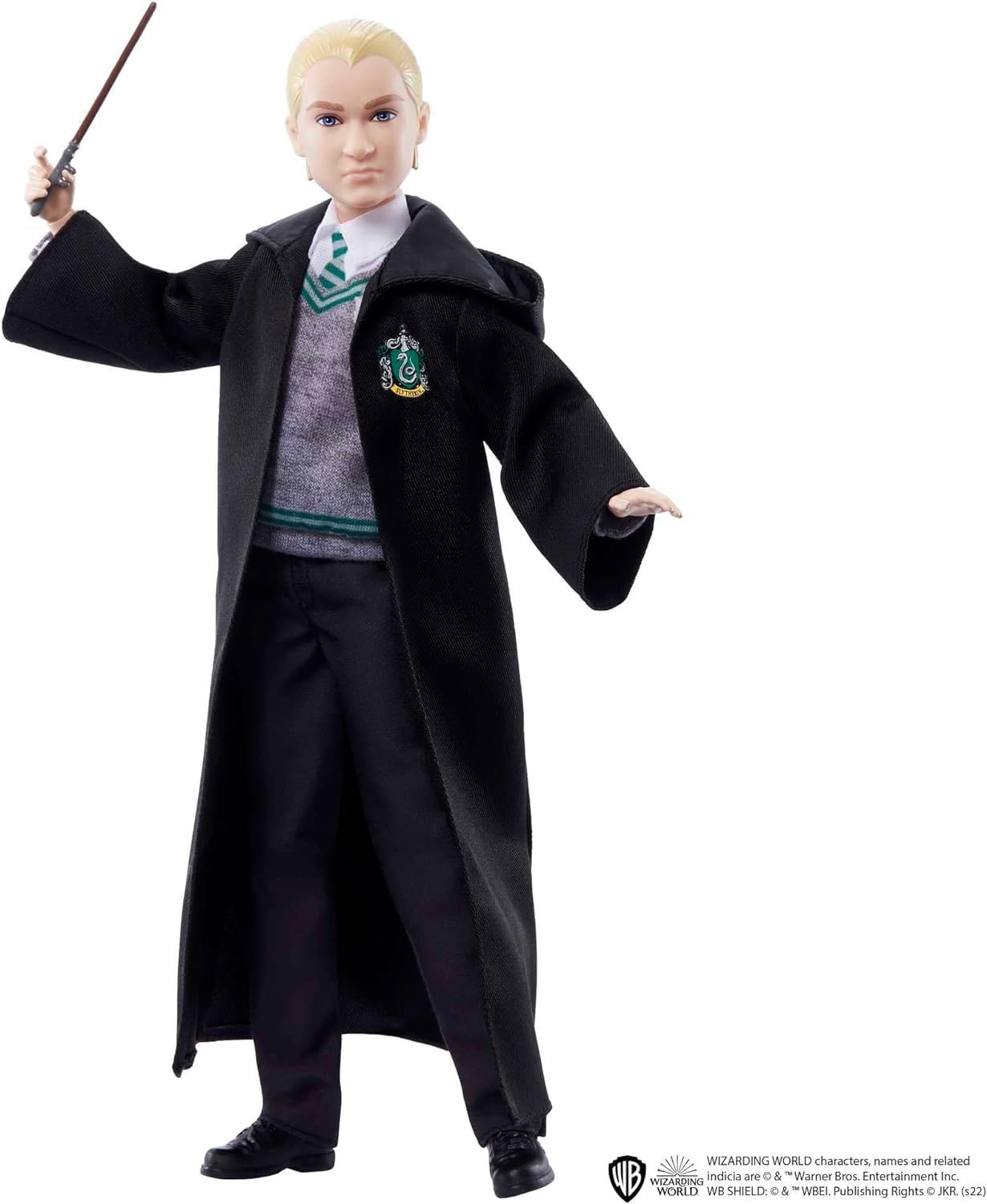 Harry Potter Draco Malfoy Action Figure - 11-Point Articulation, Hogwarts Uniform & Wand - Collectible Toy for Kids 6-12 2
