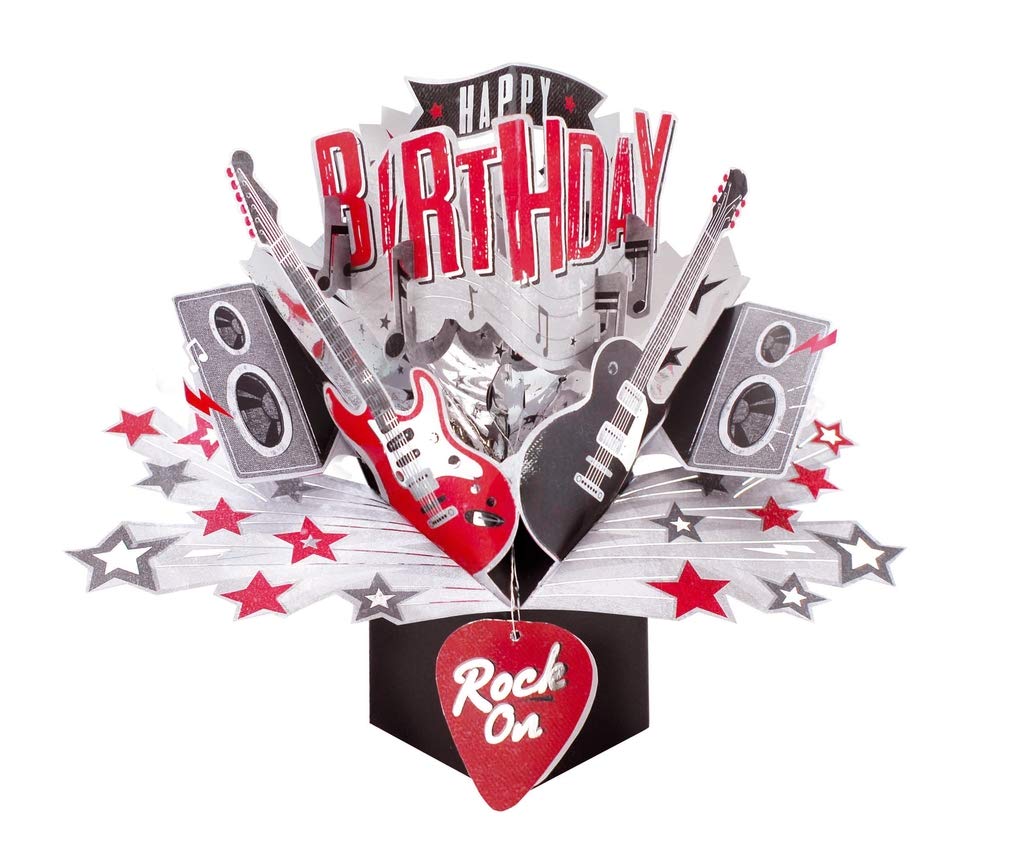 Second Nature Pop Ups Guitars Birthday Greeting Card | 3D Pop-Up | Multicolored 1