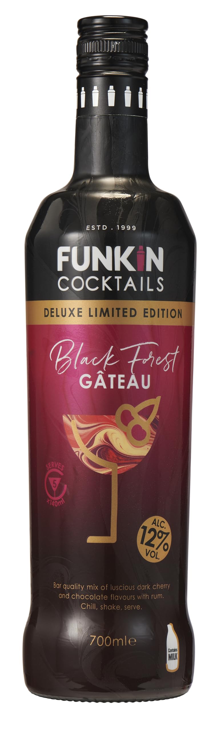 Funkin Cocktails Black Forest Gateau Ready to Drink Cocktail | 12% ABV | 700ml Bottle