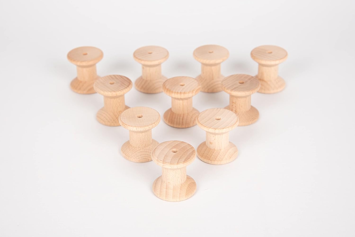 TickiT Natural Wooden Spools - Heuristic Play Set for Toddlers 2
