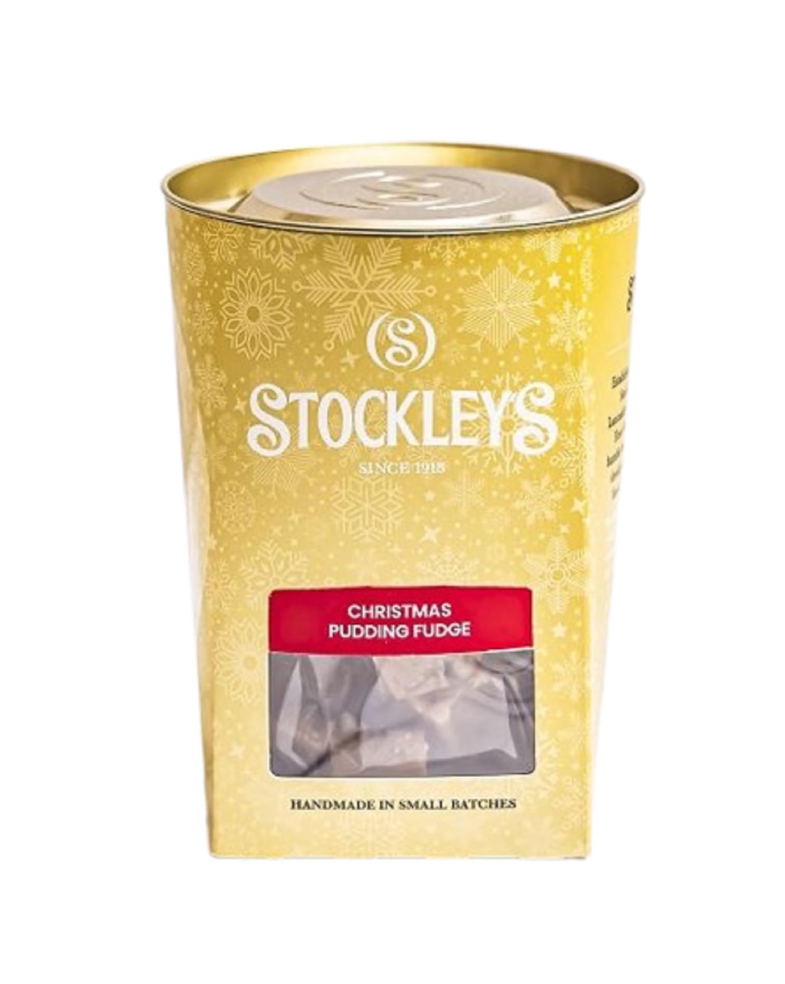 Stockley's Christmas Pudding Fudge Treat Carton - 220g Fruity Festive Fudge with Citrus Peel & Raisins 1