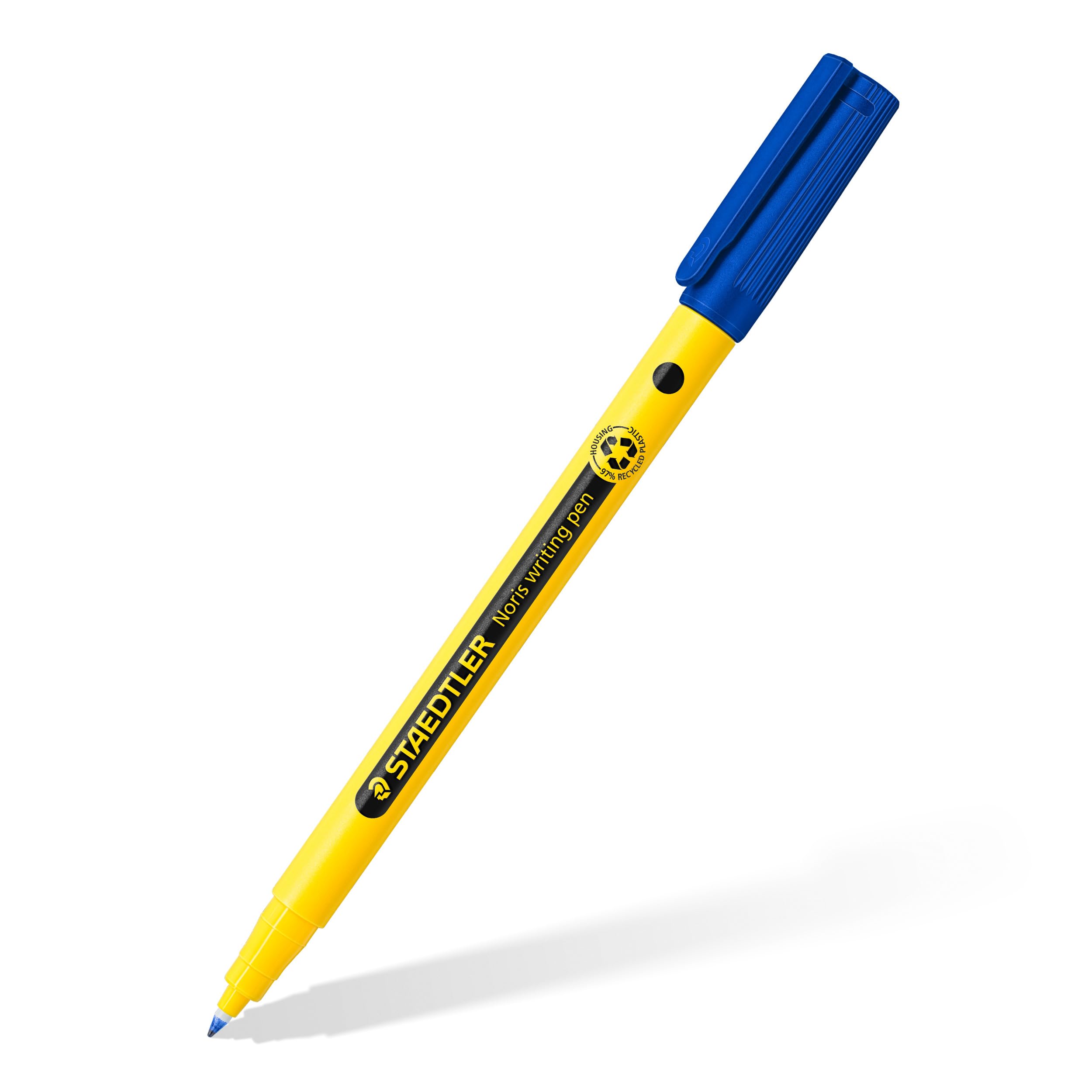 STAEDTLER Noris Handwriting Pen - Blue | 0.6mm Fineliner Tip | Pack of 4