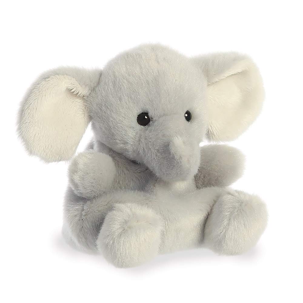AURORA Palm Pals Stomps Elephant Soft Toy - 5 Inches, Grey Plush | Bean Filled 2