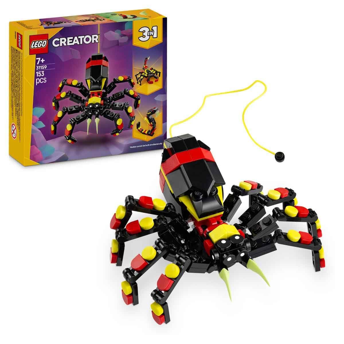 LEGO Creator 3in1 Wild Animals: Surprising Spider Toy - 153-Piece Building Set for Ages 7+ 1