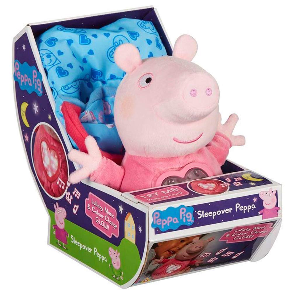 Peppa Pig Sleepover Plüschtier – Musikalisches Nachtlicht mit Schlafsack 9