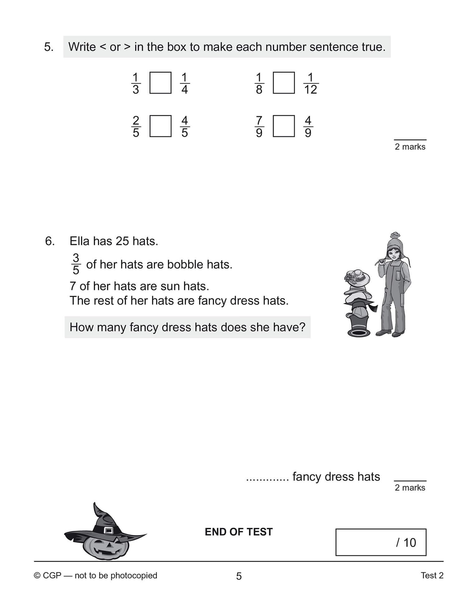 CGP Books New KS2 Maths 10-Minute Tests: Fractions & Decimals - Year 4 | Ages 8-9 | 32 Pages 5