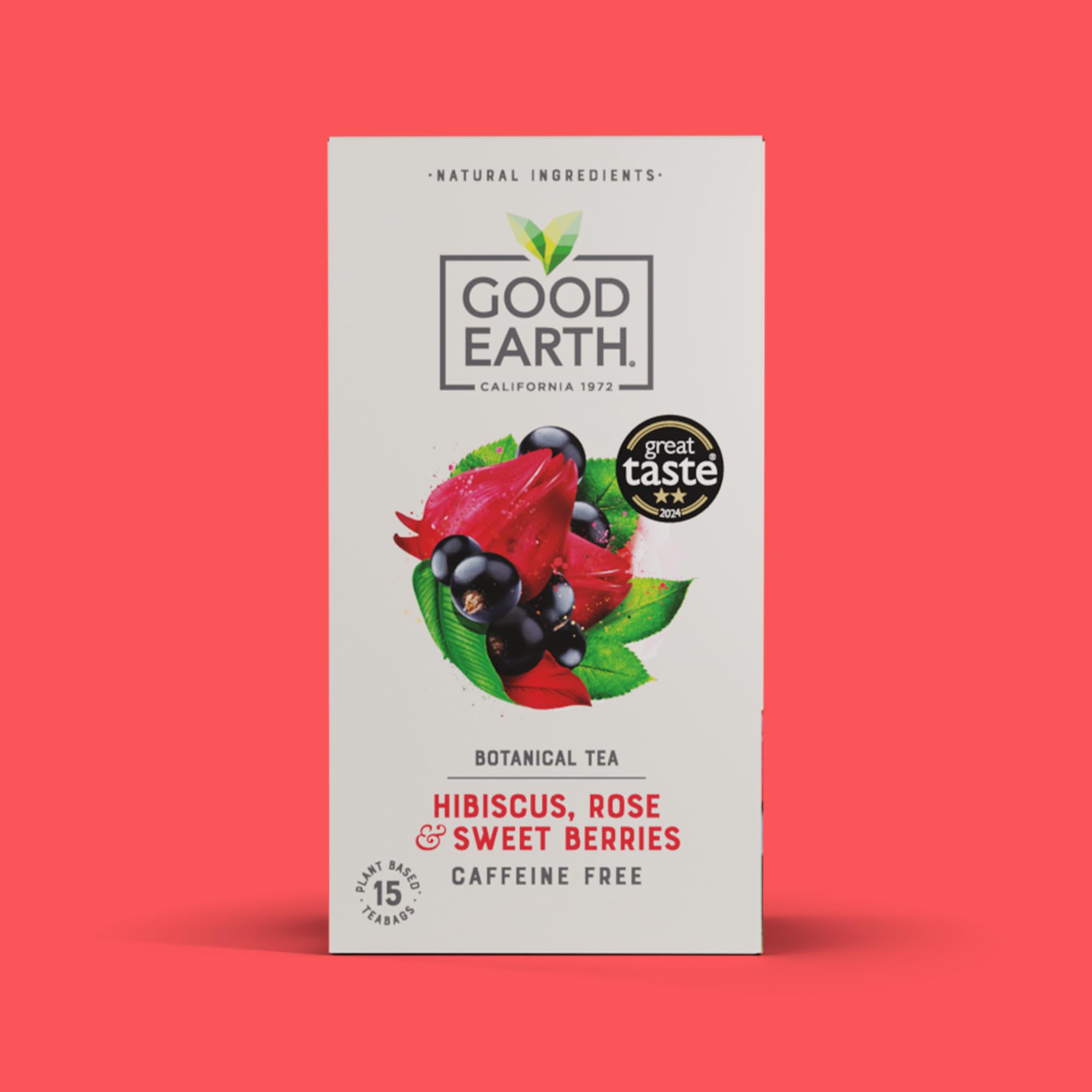Good Earth Tea Co. Hibiscus, Sweet Berries & Rose Herbal Tea Bags - 15 Count, Naturally Caffeine Free 5