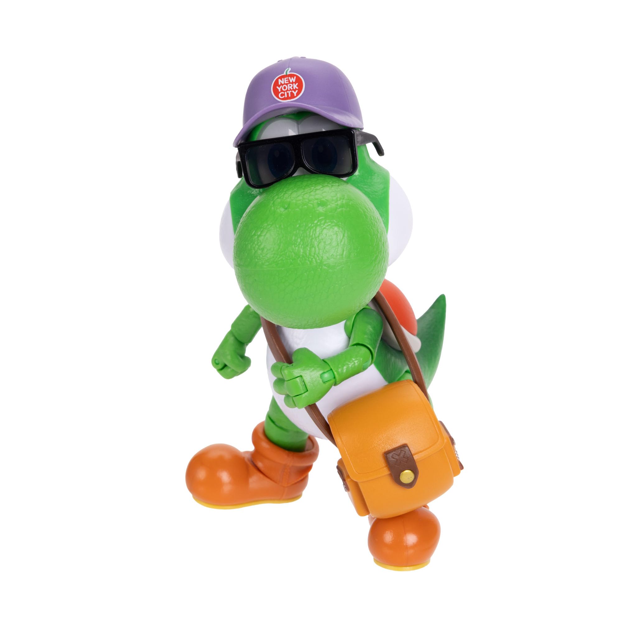 Jakks Pacific Super Mario Galaxy Movie Yoshi 5' Action Figure with Cap, Sunglasses & Satchel 3