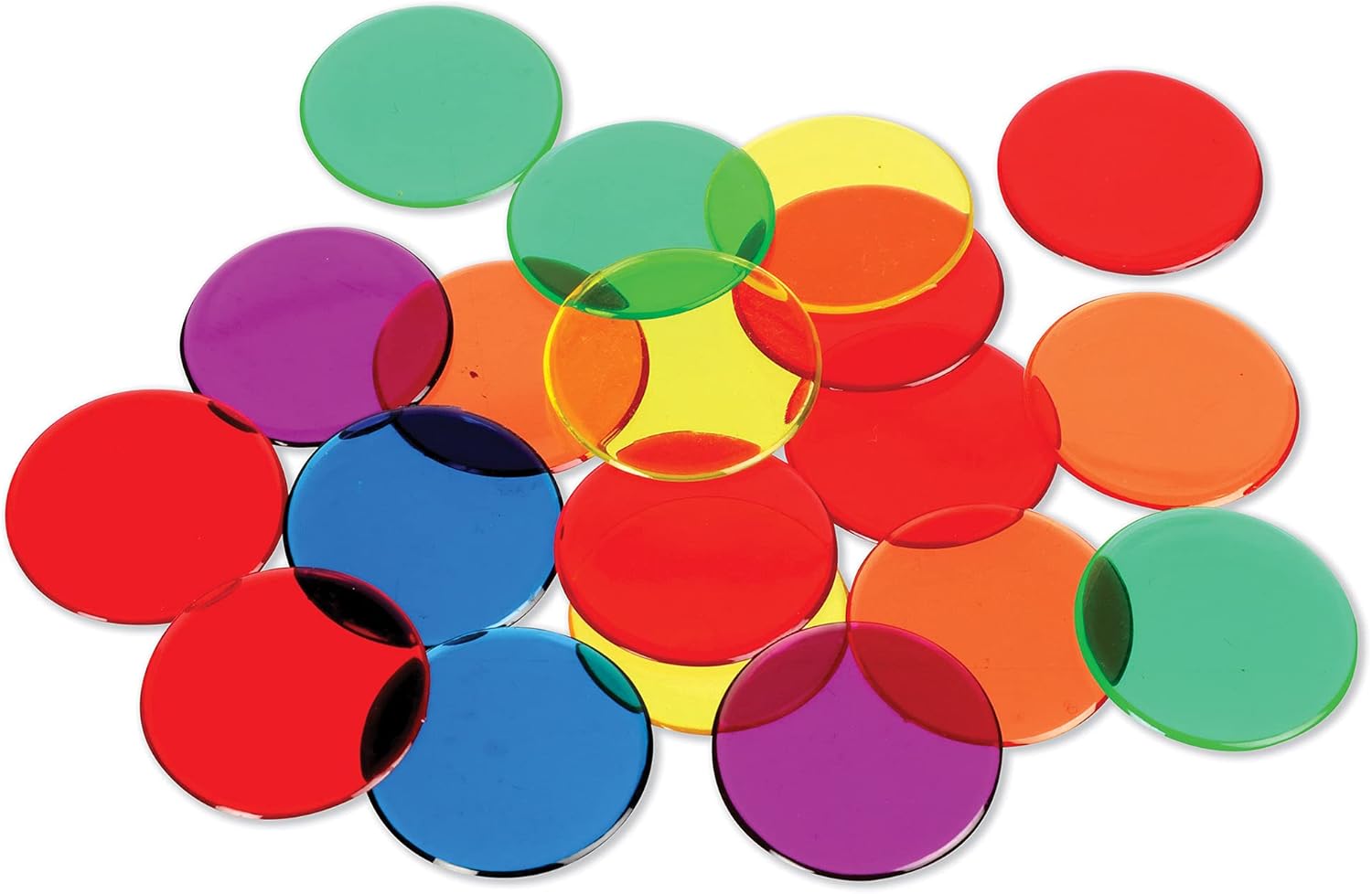Learning Resources Transparent Count游戏副本 (6 Colors) - 250pcs Educational Math Counters