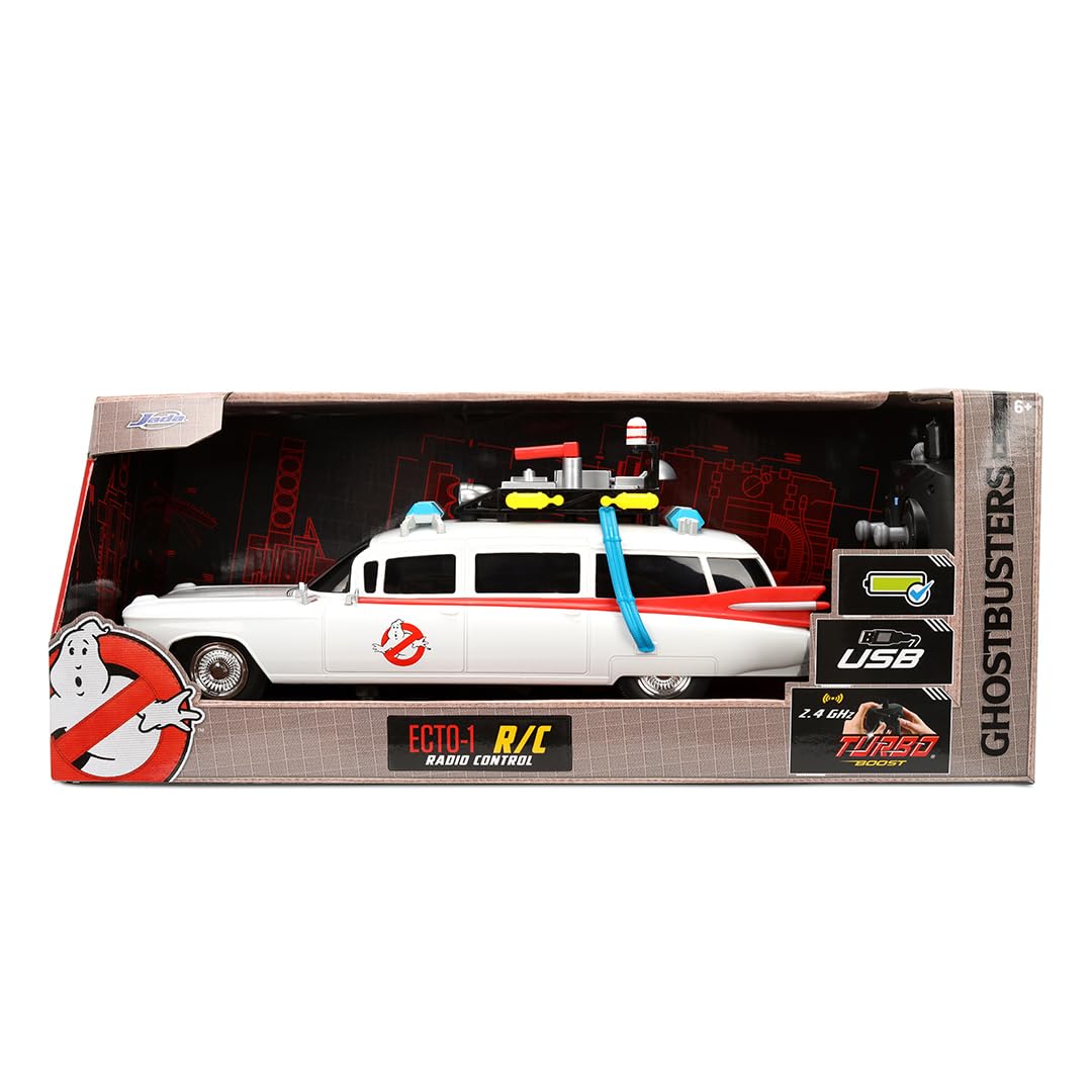 Jada Ghostbusters Ecto-1 1:16 Scale Remote Control Car - Full-Function RC Vehicle for Kids 6+ 2