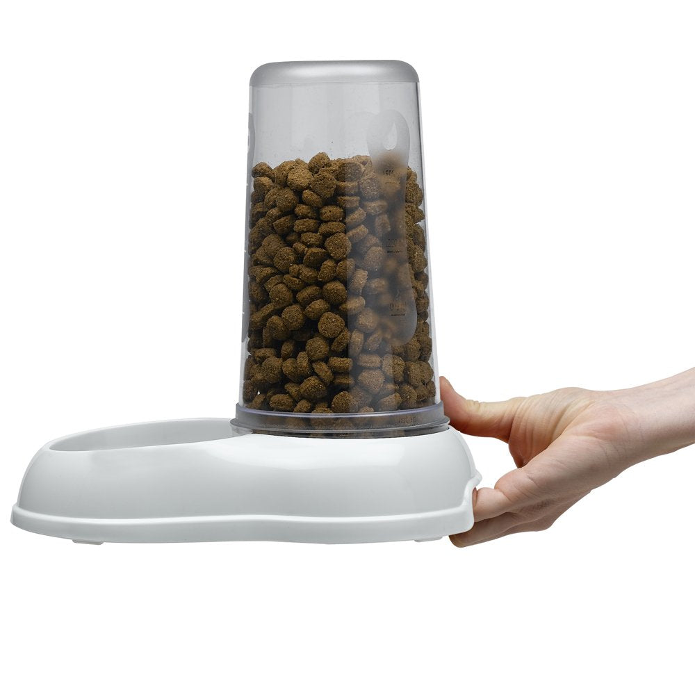 Ferplast Azimut 1500 Automatic Pet Feeder - 1.5L Capacity | White Plastic | Non-Slip Base 5