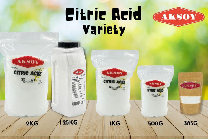 Aksoy - Citric Acid Food Grade 385g | Non-GMO, for Bath Bombs, Cleaning, Canning