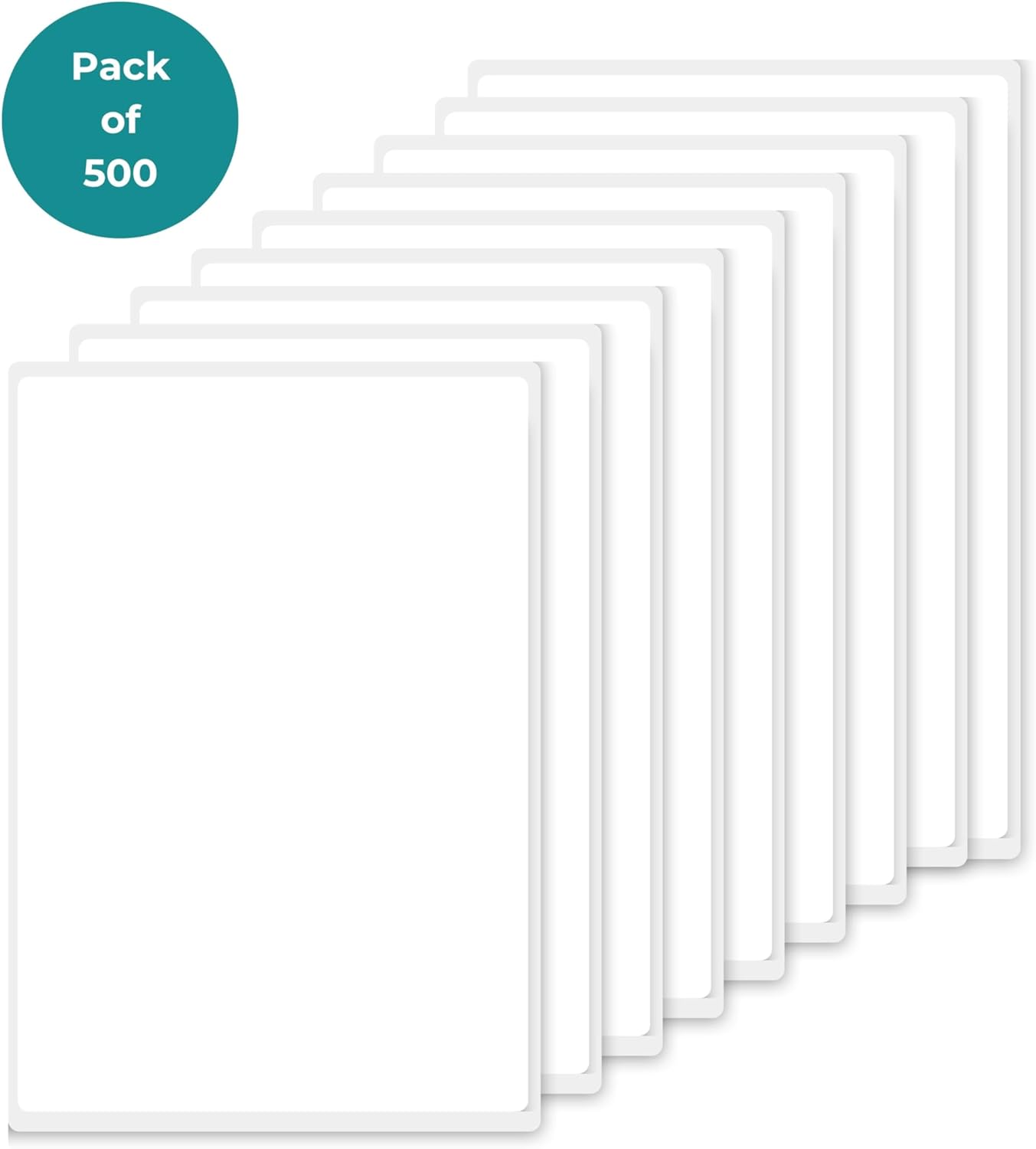 XShield Exact Fit Trading Card Sleeves - 60 Micron, High Clarity, 500-Pack