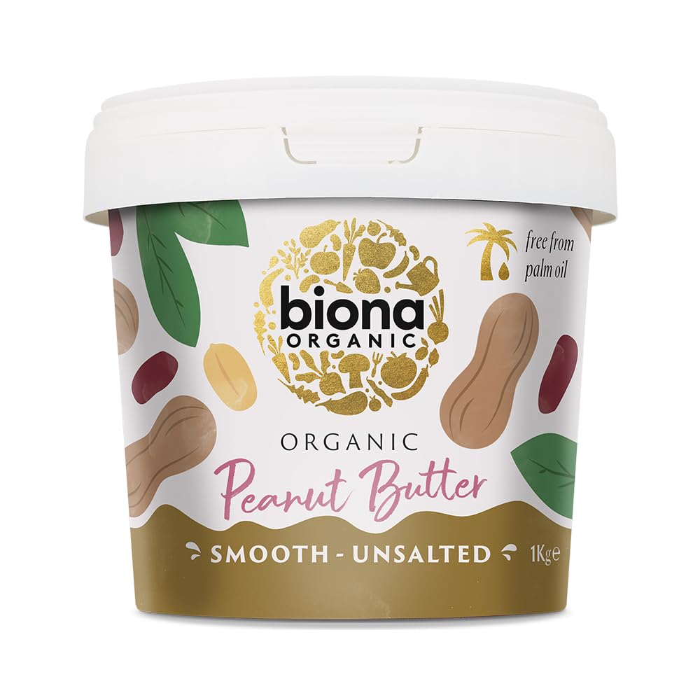 Biona Organic Smooth Peanut Butter 1KG - Unsalted, Palm Oil Free, No Emulsifiers 2