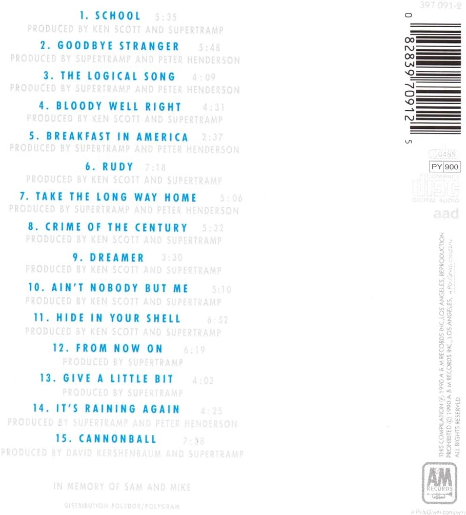 Supertramp - The Very Best Of Audio CD