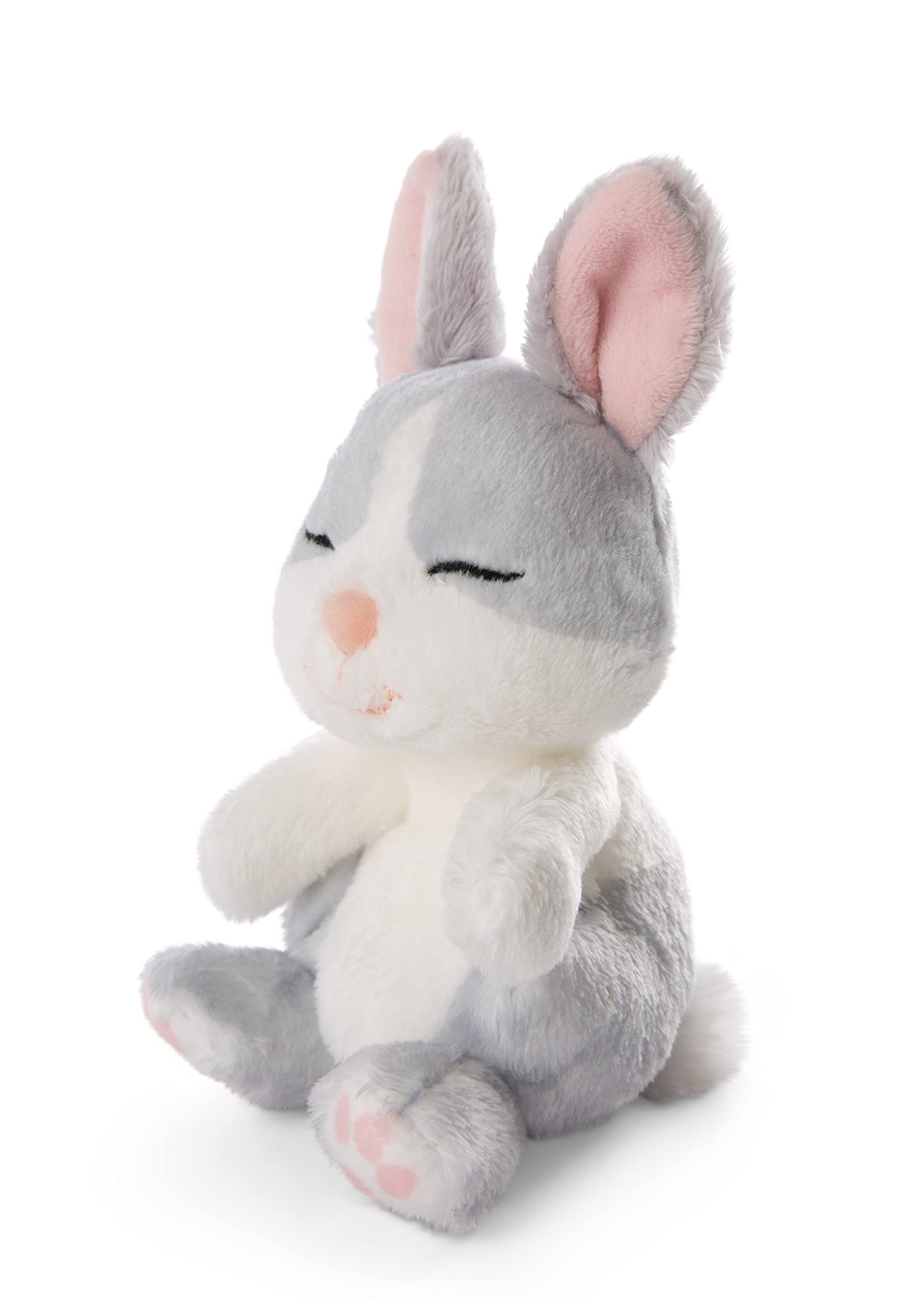 NICI Sleeping Pets Bunny - Soft Plush Toy in Green Basket, 12cm