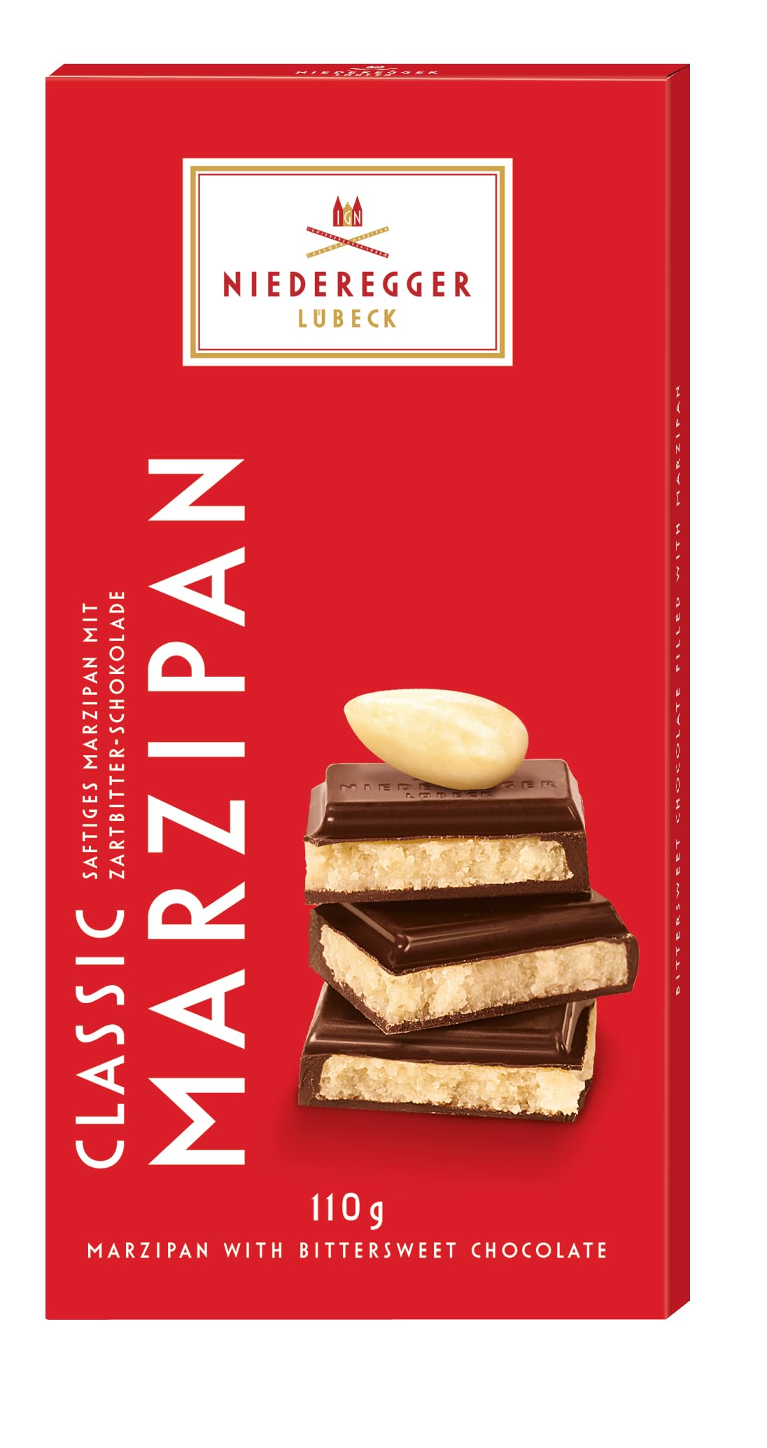Niederegger Classic Dark Chocolate Covered Marzipan Bar | 110g 1