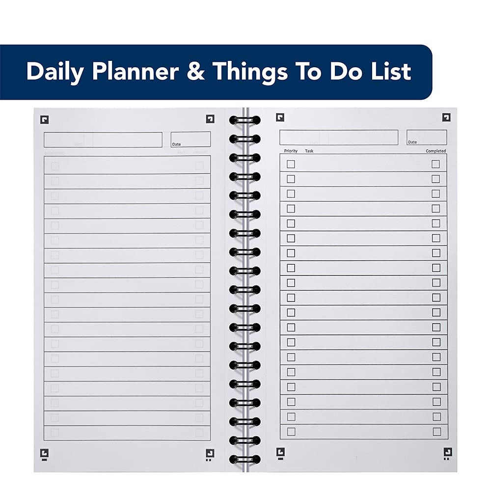 Oxford My Notes To Do List Notebook - Wirebound, 230 Page, Navy Blue | Scribzee Compatible 2