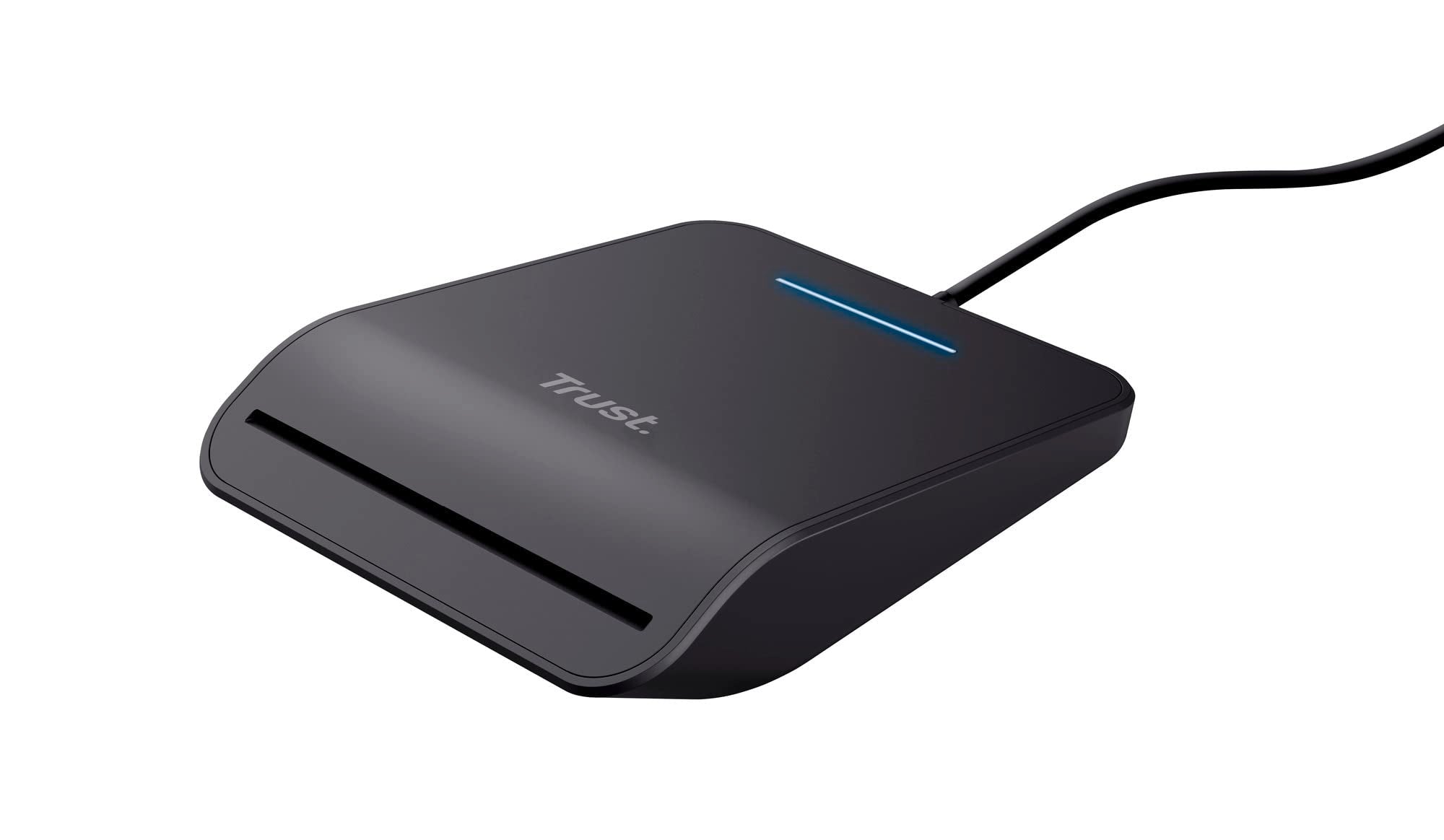 Trust Primo Smart ID Card Reader, DNI, FIPS 201, FIPS TAA and ISO 7816 Class A, B, C Compliant, 100cm Cable, Spanish/Portuguese/Italian, Secure Login, USB Card Reader Compatible with Windows/Mac