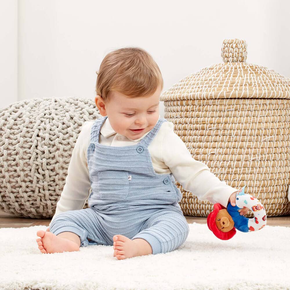 Rainbow Designs PA1356 Paddington Bear Baby Ring Rattle - Soft Plush Sensory Toy for Newborns 4