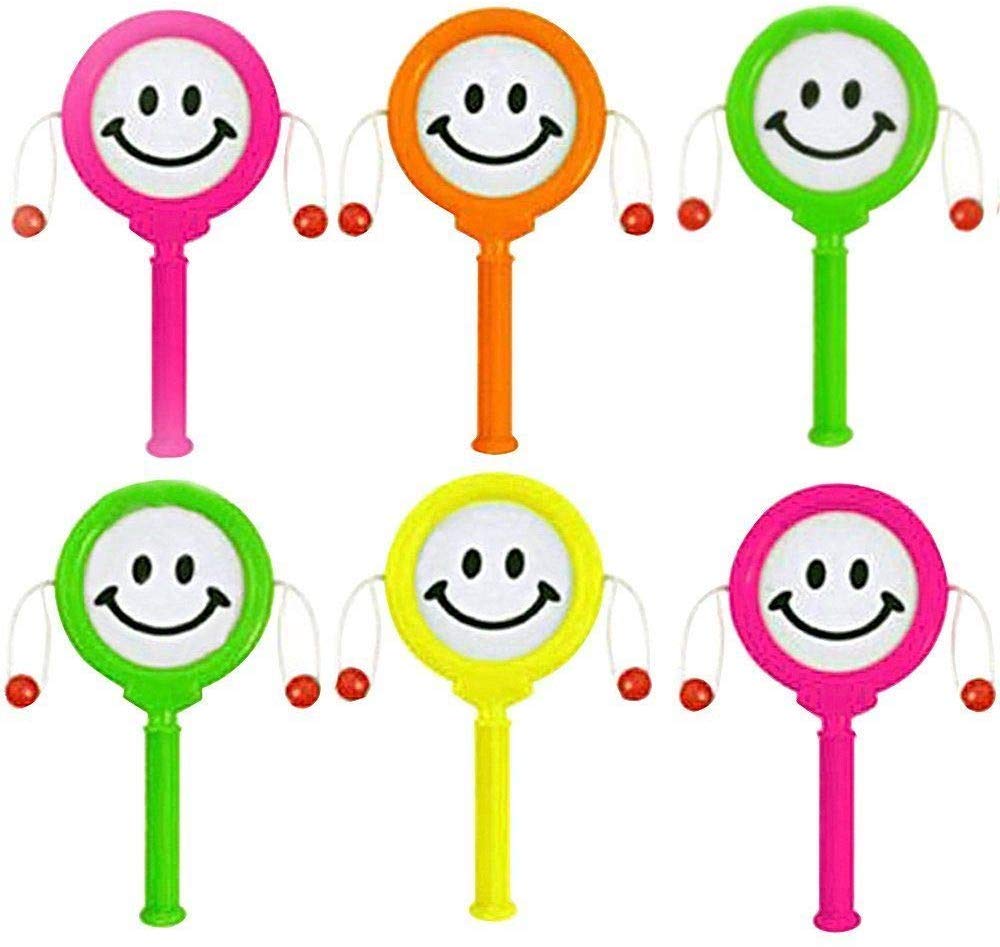 12 Pack Mini Smile Hand Drums - Assorted Colors Musical Toy for Kids 6 Months & Up 1
