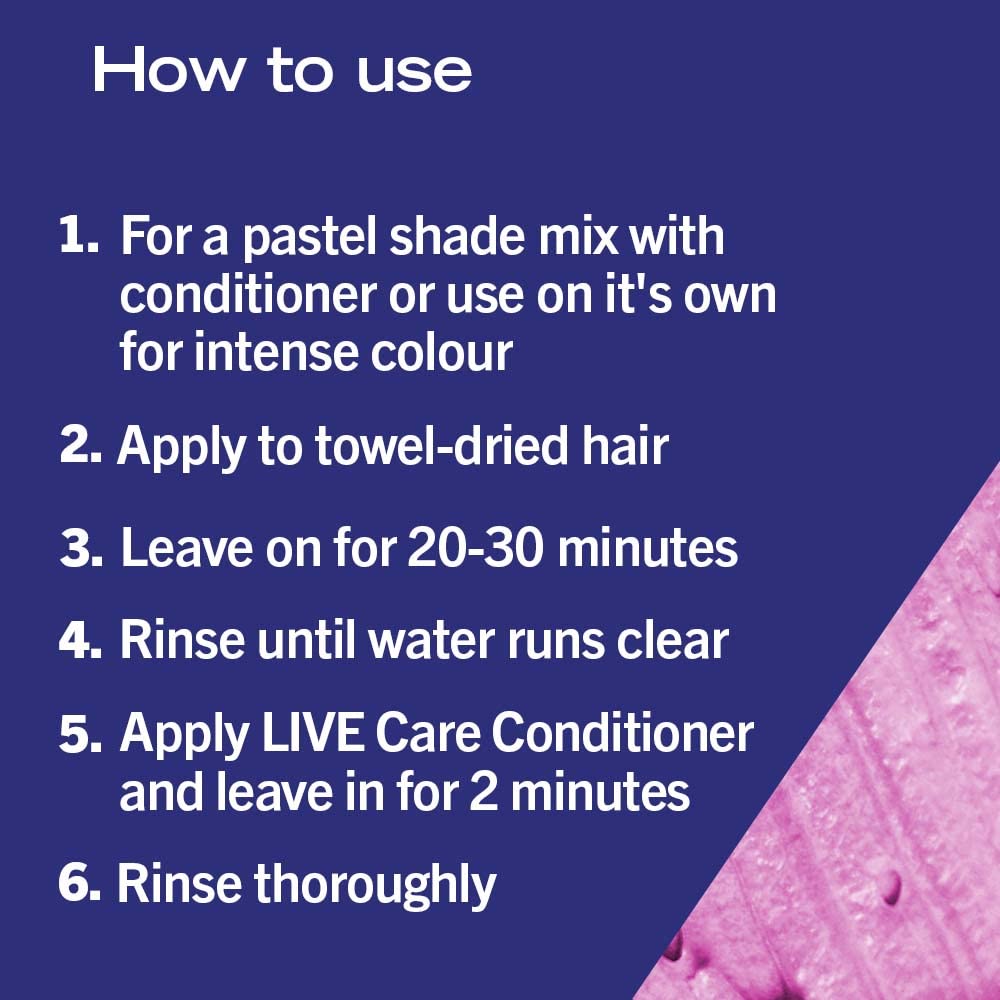Schwarzkopf LIVE Ultra Brights or Pastels Shocking Pink Semi-Permanent Hair Dye (50ml) 2