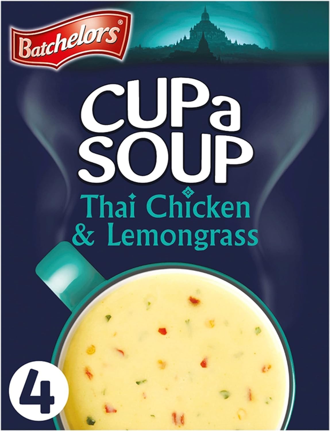 Batchelors Cup a Soup Thai Chicken & Lemongrass Instant Soup Mix - 36 Sachets (9 Boxes of 4) 1