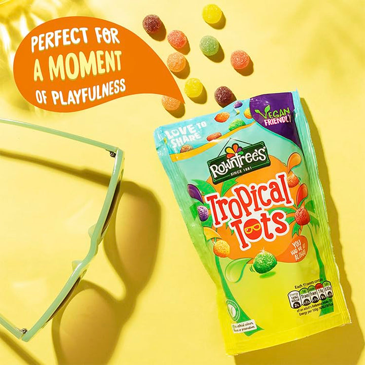 Rowntree's Tropical Tots Vegan Friendly Sweets Sharing Bag 140g